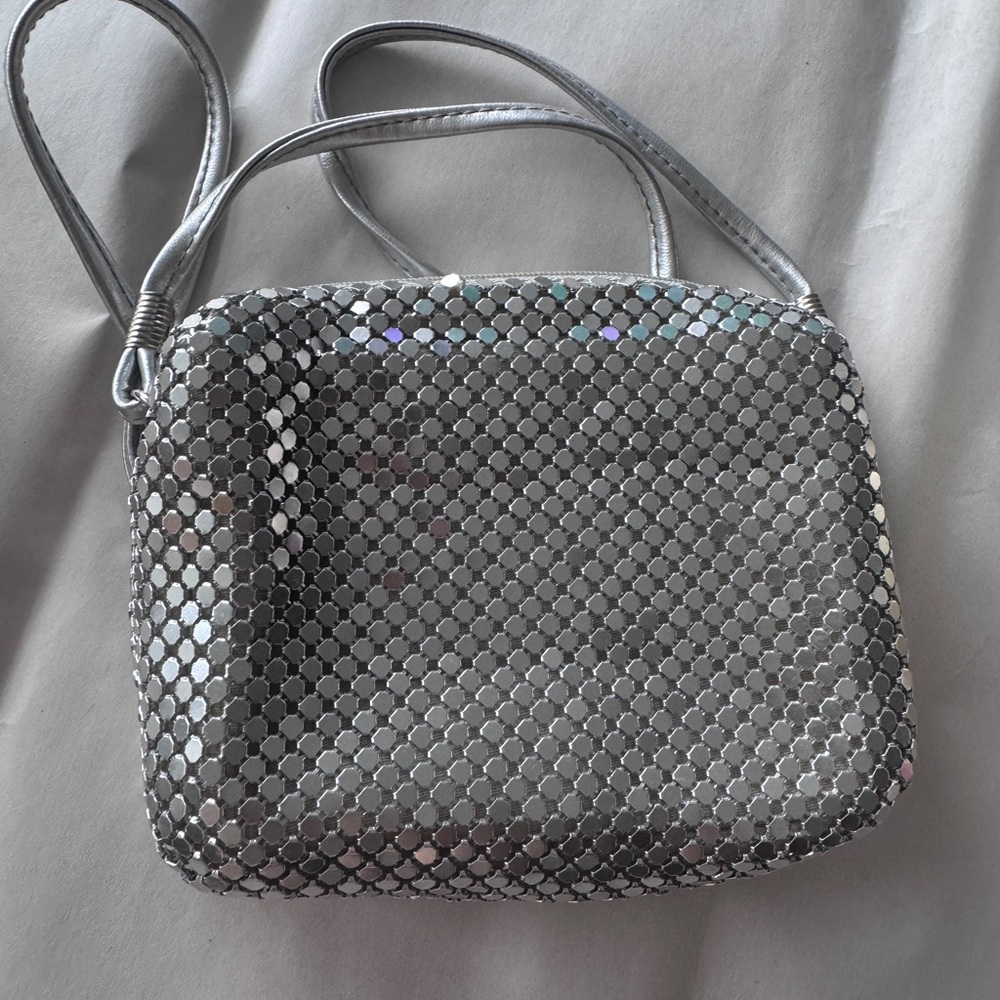 Vintage Aluminum Silver Mesh Clutch